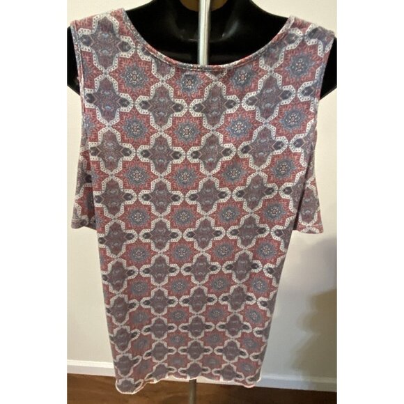 Signature 1 Studio Women Size Small Cold Shoulder Blouse Top Lace Accent - Picture 5 of 10